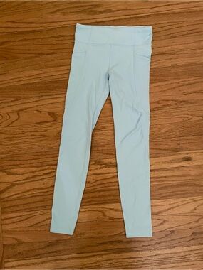 Athleta Girl High Rise Stash Your Treasures Legging  Lt Blue Size M (8/10)